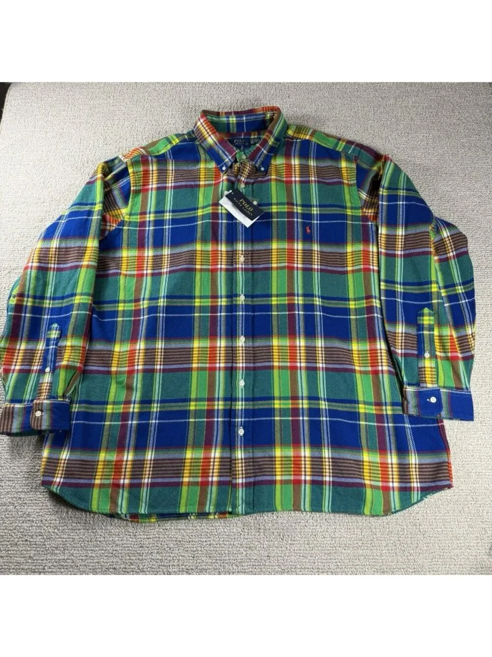 Polo Ralph Lauren Plaid Brushed Flannel Shirt Multicolor Men’s Size 3XB